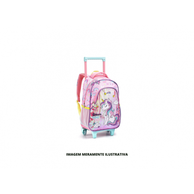 MOCHILA - SEANITE - ESCOLAR DE RODINHAS UNICORNIO